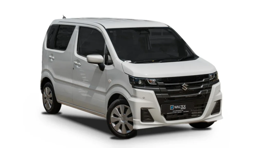 Brand new 2026 Suzuki Wagon R in white on a white background at Waltex Motors, Colombo